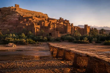 Ait Ben Haddou fortified kasbah above the Ounila River Morocco