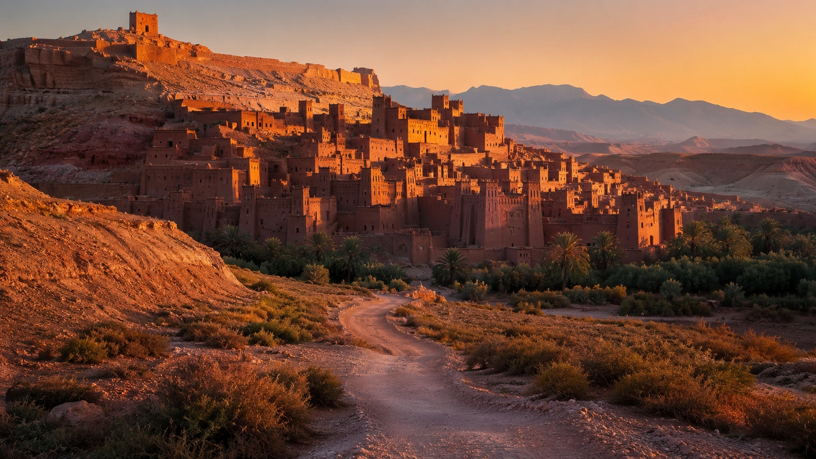 Aït Benhaddou fortified kasbah on the Morocco itinerary 7 day route through the High Atlas