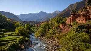 Ourika Valley day trip river and Atlas Mountains foothills Morocco