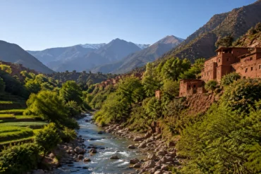 Ourika Valley day trip river and Atlas Mountains foothills Morocco